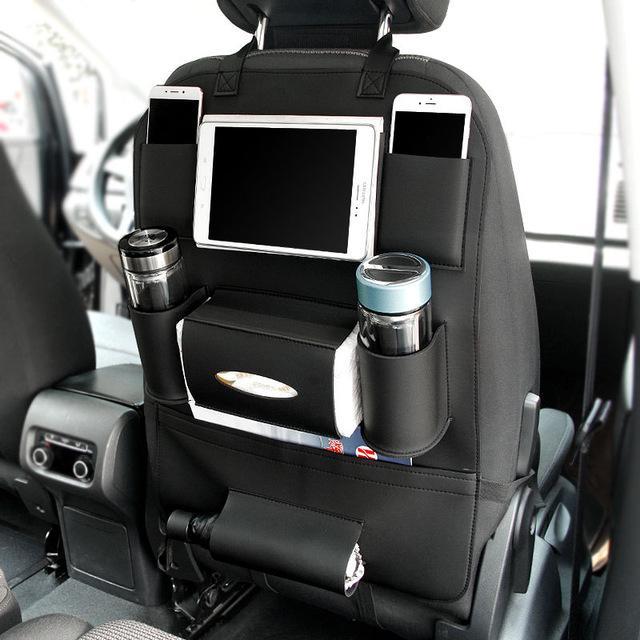 Premium Leather Car Seat Organizer – Stylish, Spacious, Clutter-Free