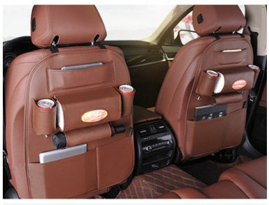 Premium Leather Car Seat Organizer – Stylish, Spacious, Clutter-Free