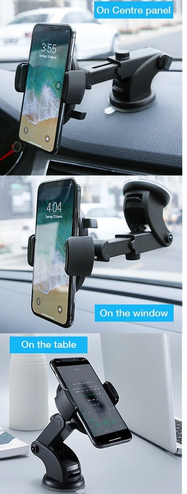 Adjustable Car Phone Holder with Strong Suction for Dashboard